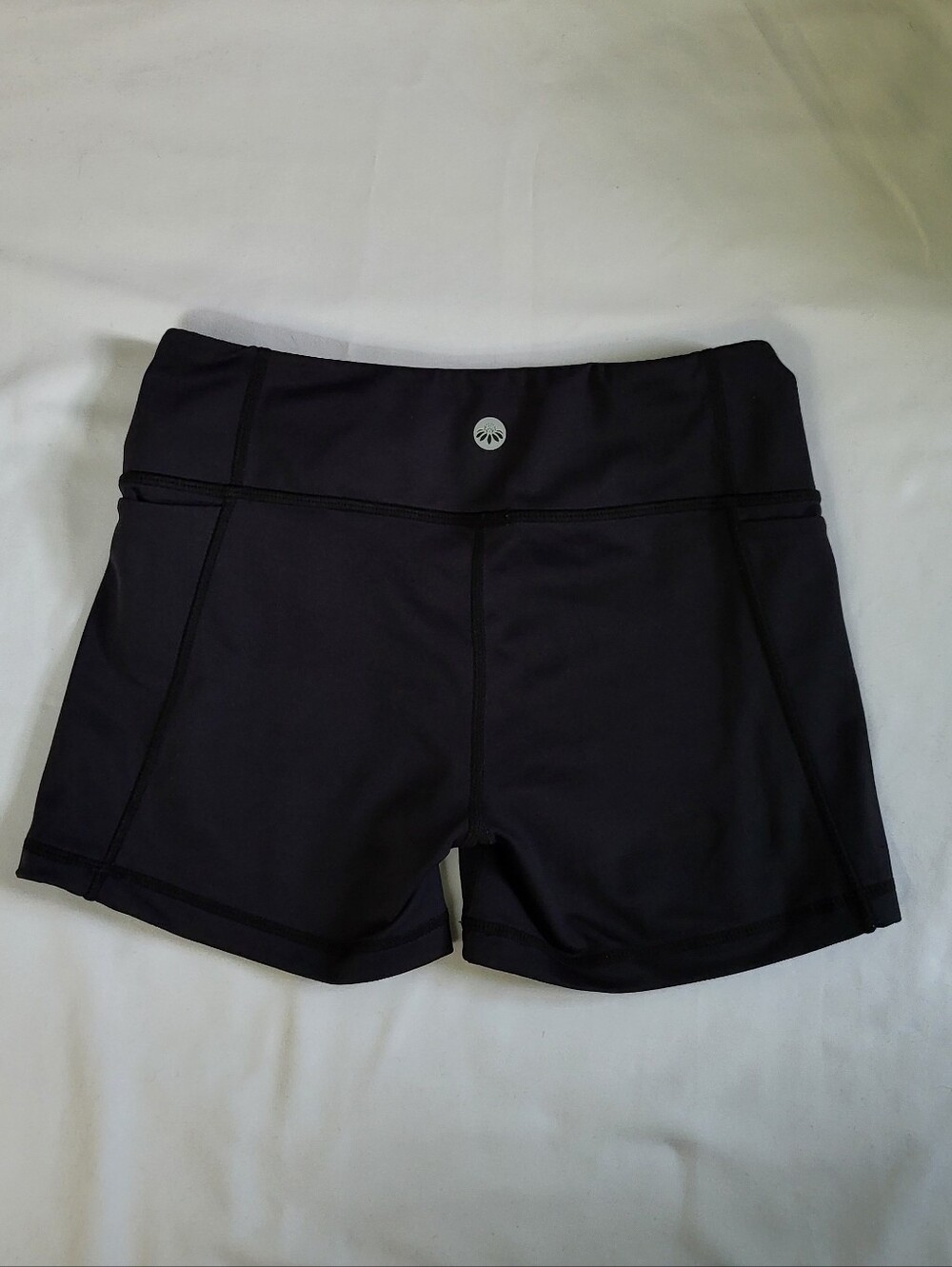 Senita Athletics Black Stretchy Smooth Athletic Yoga Shorts